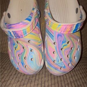 Rainbow Crocs (Size 8)
